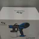 Tilswall Paint Sprayer, Lightweight HVLP Spray Gun, High Power Electric Spray Paint Gun, 4 Nozzles & 3 Patterns, Easy to Clean Paint Sprayer for House Painting, Cabinets, Furniture, Fence, Walls, DIY (600ml, Blue)