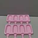 WMKGG Popsicle Silicone Molds Set, 2 PCS Ice Cream Molds with 50 Wooden Sticks for Cake Pop, Ice Pop, Cakesicles (Standard Size/Pink)