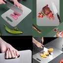 Stainless Steel Cutting Board Double Sided for Kitchen, Food Grade Chopping Boards Perfect for Cutting Meats, Fruits And Vegetables, Dishwasher Safe Easy to Clean (14"L x 10"W)