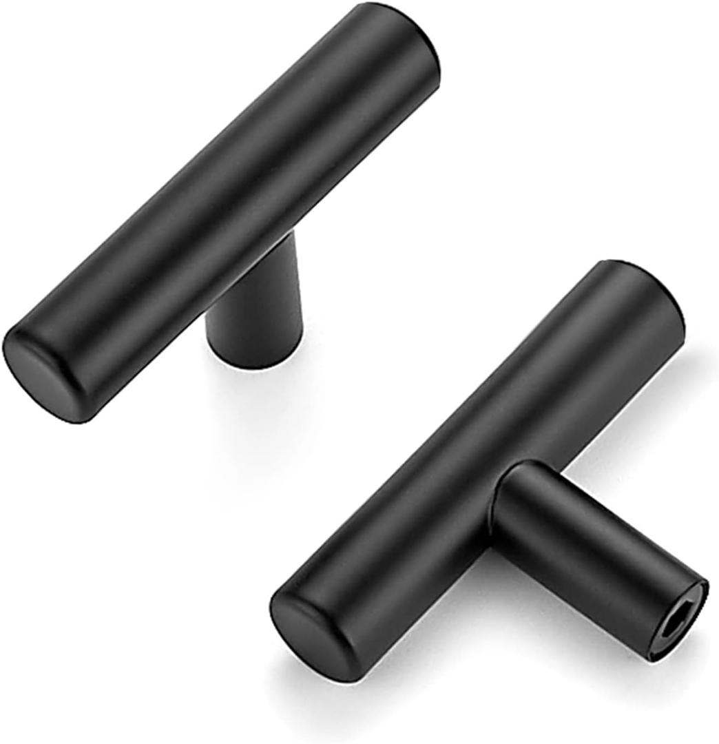 Ravinte 2'' Cabinet Handles Stainless Steel Matte Black Kitchen Cabinet Hardware Handles of Kitchen Cupboard Handles 10 Pack