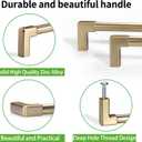 TUNNY 10 Pack Classic Solid Cabinet Handles-6.3"/160mm Screw Spacing Champagne Bronze Furniture Hardware Handles for Bathroom Dresser Kitchen Cabinets Bedroom Cabinet Pulls