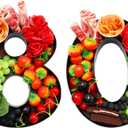 WENPACK 12inch Cardboard Number Fillable Cutouts Paper Mache for Charcuterie Sweet Food Birthday Treat (Black, 80)