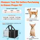 Small Pet Carrier 17"x12"x8.5" with Wheels Airline Approved, Black