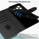 for Poco F7 Pro Case PU Leather Flip Cover Wallet Protector with id Holder Card Slots Magnetic Closure Protective Phone Cover for Xiaomi Poco F7 Pro Wallet Case, Black