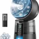 DREO TurboCool Misting Fan 516, 5℉ Drop Cooling Fans that Blow Cold Air, 150°+30° Omni-directional Oscillating, Evaporative air cooler, 26 ft/s Wind, Ultrafine Mist, 20dB Quiet, 6 Speeds 2 Modes, Grey, 15.7 Inches