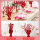 12 Pack Metallic Foil Spary Centerpieces for Tables, Red Centerpieces for Tables Decorations, Star Brust Table Centerpieces for Birthday Graduation Wedding Baby Shower Party
