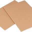 JAPCHET 30 Pack Blank Kraft Notebooks, B5 Blank Journal Notebook Unlined Thick Paper, Small Sketchbook Travel Journal for Home Office Supplies, 80 GSM, 68 Pages, 7.3 x 10 Inch