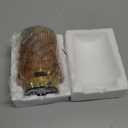 Battery Operated Lamp with Timer, Set of 2 Small Cozy Table Lamp Decorative Ambient Glass Lamp for Bedside & Home Decor, Aesthetic Cordless Battery Powered Accent Lamp for Living Room Shelf, Amber