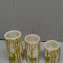 GenSwin Flickering Flameless Candles Battery Operated with 6 Hours Timer, Real Wax Led Pillar Candles Deer Decal Warm Light, Pack of 3 Christmas Home Decor