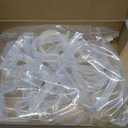 Chunful 24 Packs Clear Church Pew Clips for Weddings Heavy Duty Plastic Pew Hooks Decorations Church Bench Bow Holders for Aisle Chairs Railing Bow Garland Decor