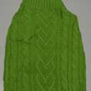 Knitted Turtleneck Dog Sweater - Small Dog Clothes with Heart Shape Twist Pattern - Cozy Pullover Knitwear for Female/Male Puppies (Green, Large)
