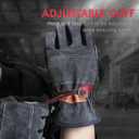 YESWELDER Leather Work Gloves for Men or WomenSuitable for welding | gardening |construction etc. Cowhide leather with cotton lining, wrist closure, grippy and durable.Reinforced palm,Black-gray L (Large (Pack of 1))