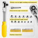 Liakai 168 Piece Socket Wrench Auto Repair Tool Combination Package Mixed Tool Set Hand Tool Kit with Plastic Toolbox Storage Case
