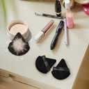 5 x 9Pcs Triangle Powder Puffs, Face Makeup Puff for Body Loose Powder Beauty Makeup Tool Black,Nude,Pink (1 Count (Pack of 9))