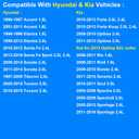 Thermostat 25500-23010 Compatible with Hyundai Kia - 1996-2012 Elantra, 2009-2014 Sonata, Compatible with Sportage 2005-2016, and More Accent Santa Fe Sport Tiburon Tucson Forte Optima Rio Spectra