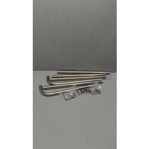 Nickel Wrap Around Curtain Rods 48 to 90":Blackout Adjustable Window Curtain Rod,Room Darkening Heavy Duty Curved French Metal Single Drapery Rods for Bedroom Kitchen Easy Install,Brushed Nickel