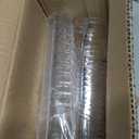 TOFLEN 50 Pack 3 oz Square Mini Dessert Cups with Spoons Clear Plastic Dessert Shooter Cups for for Party, Yogurt, Parfait, Cheesecake, Pudding, Jello and Appetizers