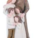 Figurines Family of 5, Father Son Mother and 2 Daughters Figurine, Sculpted Hand-Painted Resin Family Statue Sculpture, Sentimental Love Home Decor, Gift for Mothers Day, Fathers Day