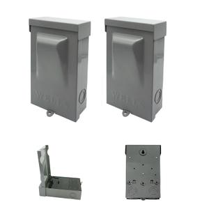 Wells 2 Pack AC Disconnect Box 60AMP 120/240VAC Non-Fuse Disconnect Outdoor Waterproof Disconnect Metal Box Pull Out Switch for Home and Light Commercial Air Conditioning