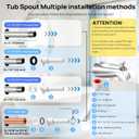 tub shower trim kit with Tub Spout, Compatible with Moen Gibson Posi-Temp T2901 | T2901 Bathroom Shower trim kit, for Moen 2510, 2520, 2570, and 2590 Pressure-Balancing valves