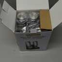 CIRCLE JOY Rechargeable Salt and Pepper Grinder Set Stainless Steel Electric Pepper Grinders with Variable Grinding Speed, External Adjustable Coarseness, Charging Base and White LED Light, Silver