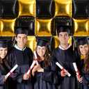 TONIFUL Square Foil Balloon Wall 30pcs Gold and Black Double Sided Mylar Square Balloon Garland Kit Balloons Background Arch for Graduation Anniversary Birthday New Years Decorations