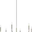 Kichler Madden 6-Light Chandelier, Soft Modern Light in Brushed Nickel, Sloped Ceiling Compatible, for Entryway, Breakfast Nook or Laundry Room (18.25" x 38"), 52719NI