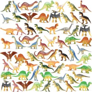 PREXTEX Mini Toy Dinosaurs Figure - Count of 72 - Dinosaur Party Favors Easter Eggs Filler, Plastic Dinosaur Figurines, Small Dinosaur Toys