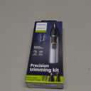 Norelco Philips Nose Trimmer 5000 for Nose, Ears, Eyebrows Trimming Kit, NT5600/62 (7.9 Inch (Pack of 1), Black, Silver)