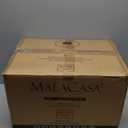 MALACASA Plates and Bowls Sets, 24 Pieces Modern Porcelain Dinnerware Set for 8 White Kitchen Dinner Dining Ware Set wtih Black Rim Ceramic Dishware Dishes Microwave and Dishwasher Safe, Series LUNA