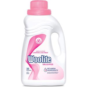 Woolite Delicates Hypoallergenic Liquid Laundry Detergent, Woolite Delicates, Laundry Detergent, 50 oz, 33 Washes, Machine and Hand Wash Eligible