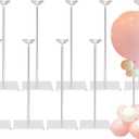 TEKXYZ 15.75 Inch Height Clear Acrylic Balloon Stand for Table Centerpiece Decoration, Set of 10