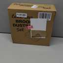 Ivandar Broom with Dustpan Combo Set, 50.6 inch Long Handle, Upright Standing Broom and Dustpan Set Quiet Cleaning Tool Sweep The Floor Dust pan Removes 4 Times More Pet Hair(Brown and Gray)