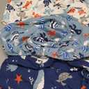 GROW WILD Changing Pad Cover 3 Pack | Soft & Stretchy Jersey Cotton | Baby Changing Table Pad Cover | Diaper Changing Pad Covers for Girls and Boys (Ocean & Under The Sea)
