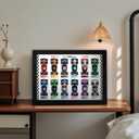 Display Frame for Lego Collectible Race Cars - 66796, Wall Display Board & Desktop Showcase, for Motorsport Fans, Sleek Design (White)