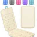 Pill Organizer Travel Medicine Case - Travel Pill Case with Etched Labels, Daily Travel Medicine Case Holder