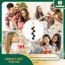 3 x Initial Letter Keychain for Women with Cute Flower Charm  Alphabet Keyring for Keys, Purse, Bags, Backpack & Handbag (Black)