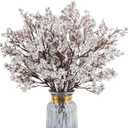Babys Breath Artificial Flowers, 8 Bundles Real Touch Silvery Fake Flowers Silk Flowers Bulk for Vase Home Office Wedding Spring Christmas Indoor Outdoor Centerpiece Table Party Decorations