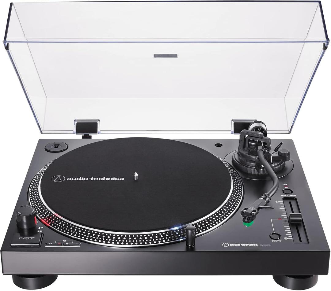 Audio-Technica AT-LP120XUSB-BK Direct-Drive Turntable (Analog & USB), Fully Manual, Hi-Fi, 3 Speed, Convert Vinyl to Digital, Anti-Skate and Variable Pitch Control, Black
