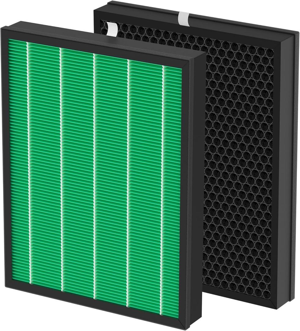 400/400S Replacement Filter Compatible with Coway AIRMEGA Max2 400 400S 400(G) 400S(G) Air Purifi-er, Max2 Green True HEPA and Active Carbon Filter Set, AP-2015-FP, 2 Pcs 1 Set