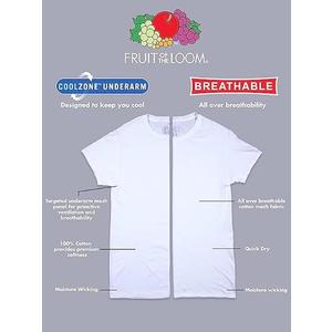 Fruit of the Loom Mens T-Shirts 3-Pack Breathable Cotton Undershirts Tall Man White, 3X-Large Tall
