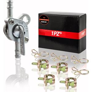 1PZ M2W-001 In-Line Gas Fuel Shut Off Petcock fits 6mm 1/4" or 3/16" ID Hose Fuel Line for 50cc 70cc 90cc 100cc 110cc 125cc Scooter Quad Go Kart Moped Baja BA150 ATV X15 X18 X22 Mini Pocket Bike