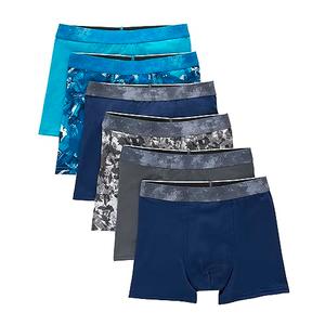 Hanes Boys' Big Performance Tween Boxer Briefs Underwear, Assorted Prints & Solids, 6-Pack, Blue/Grey-6 Pack, Size Large Hanes Boys' Big Performance Tween Boxer Briefs Underwear, Assorted Prints & Solids, 6-Pack, Blue/Grey-6 Pack, Size Large