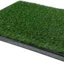 Artificial Grass Puppy Pee Pad for Dogs and Small Pets - 20x25 Reusable 4-Layer Training Potty Pad with Tray - Dog House and Pet Supplies by PETMAKER