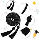 Boao 6 Pcs Graduation Cords, Honor Cords, 2026 Grad Tassel Ropes, 67" Long Braided Cord for 2026 Grad Ceremony Decor Bachelor Gown for Student Master(Black)