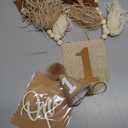 DCJHFJ First Birthday Decorations for Boy 1st High Chair Banner with First Birthday Cake Topper Brown 1st Birthday Hat