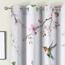 Floral Curtains, Blackout Curtains 84 Inch Length 2 Panels Set, Spring Decor for Home, Light Blocking Thermal Insulated Drapes with Grommet for Bedroom, Bathroom, Livingroom