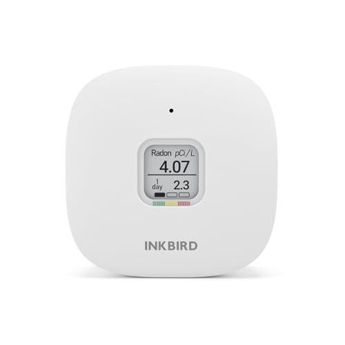 INKBIRD Radon Detector for Home, Ink-RD3 Portable Radon Tester for Home with Long & Short Term Monitoring, E-Ink Display & 2-Year Battery, Alpha Spectrometer Sensor, PCi/L & Bq/m³ Units Switchable