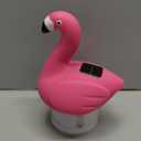 Solar Pool Chlorine Floater, Flamingo Chlorines Floater with Light, Glow in Dark Chlorines Tablet Floater (Red, 11 in)