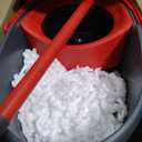 O-Cedar EasyWring Microfiber Spin Mop & Bucket Floor Cleaning System + 2 Extra Refills, Red/Gray